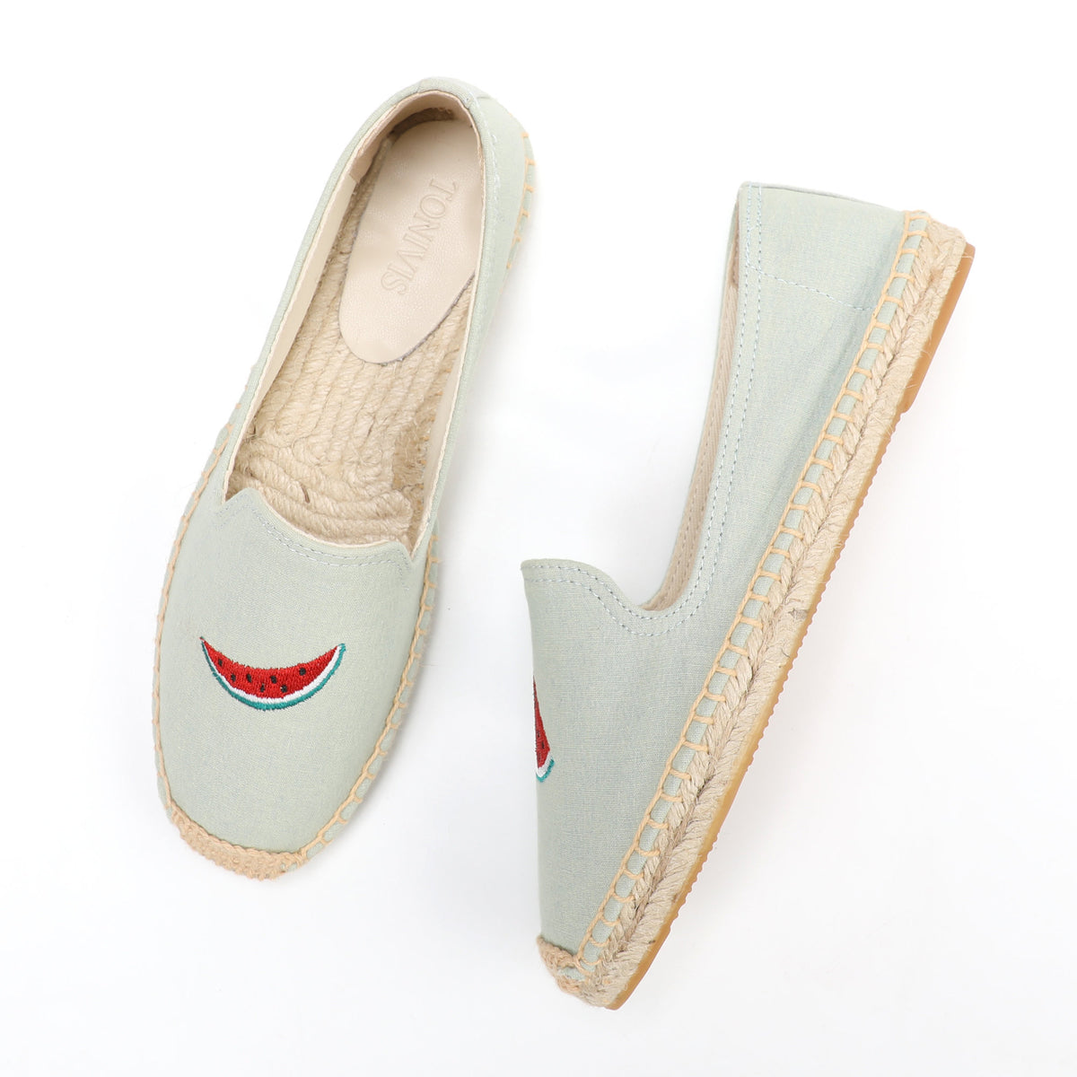 W-F668 women's espadrille flats, product photo