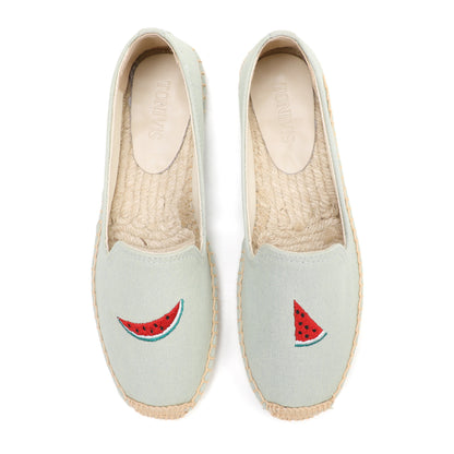 W-F668 women's espadrille flats, product photo