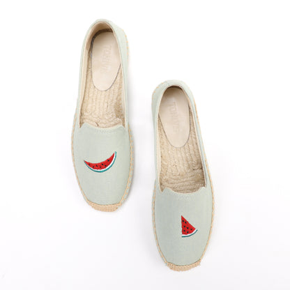 W-F668 women's espadrille flats, product photo