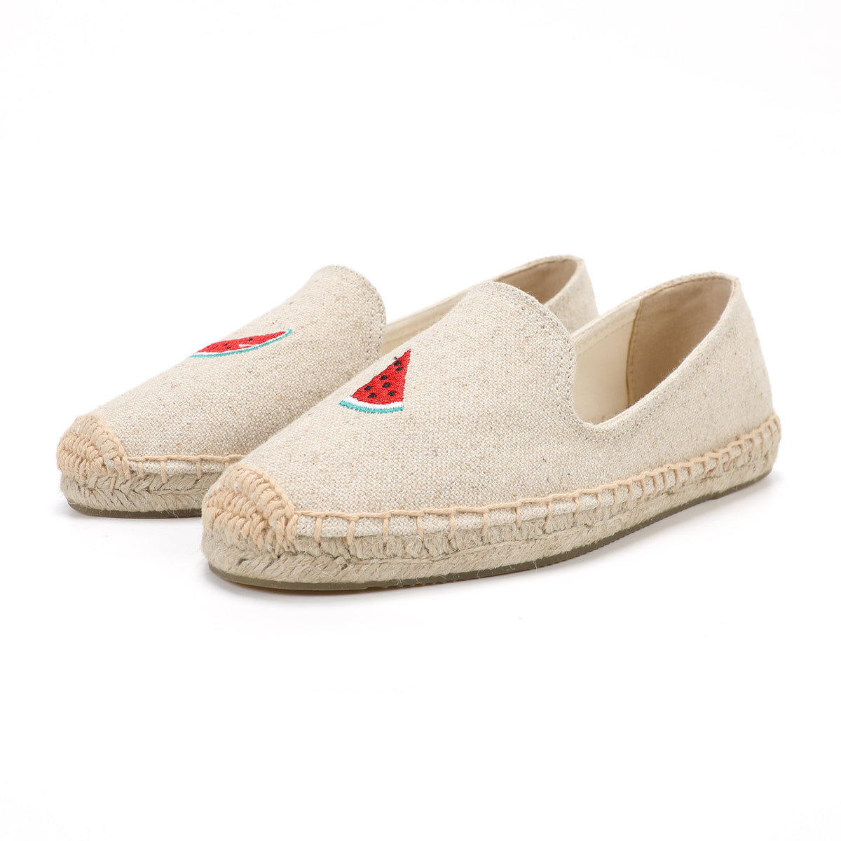 Beige women's espadrille flats, W-F669, photo 1