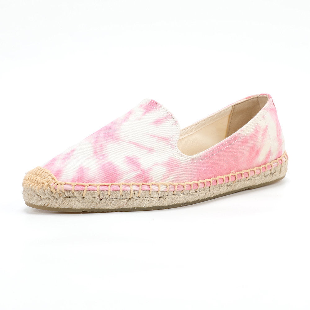 Pink women's espadrille flats, W-F672, photo 1