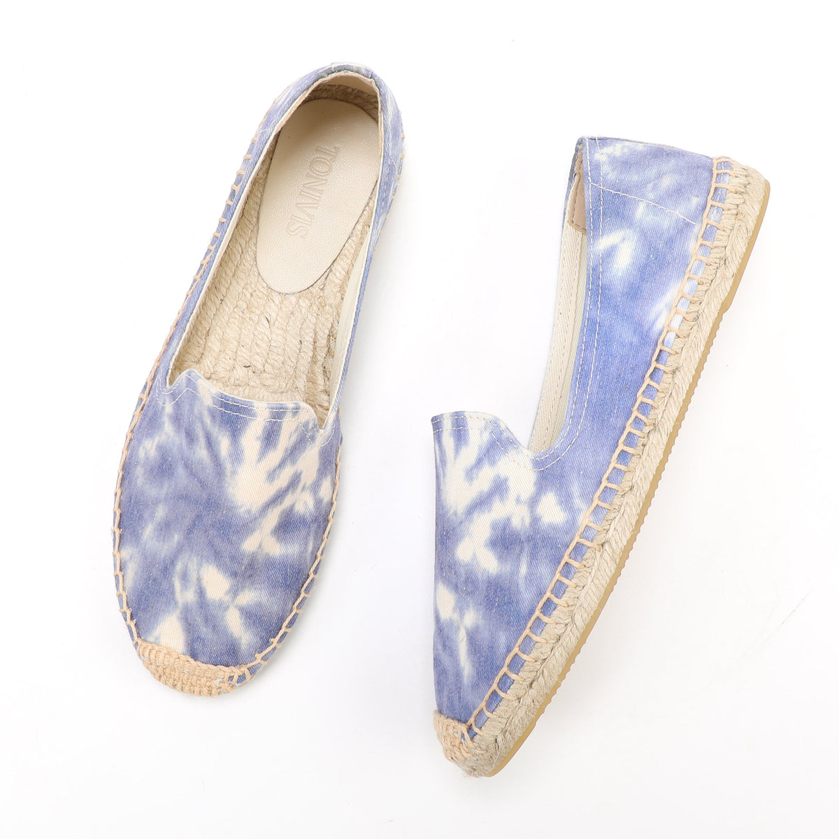 Blue women's espadrille flats, W-F673, photo 6