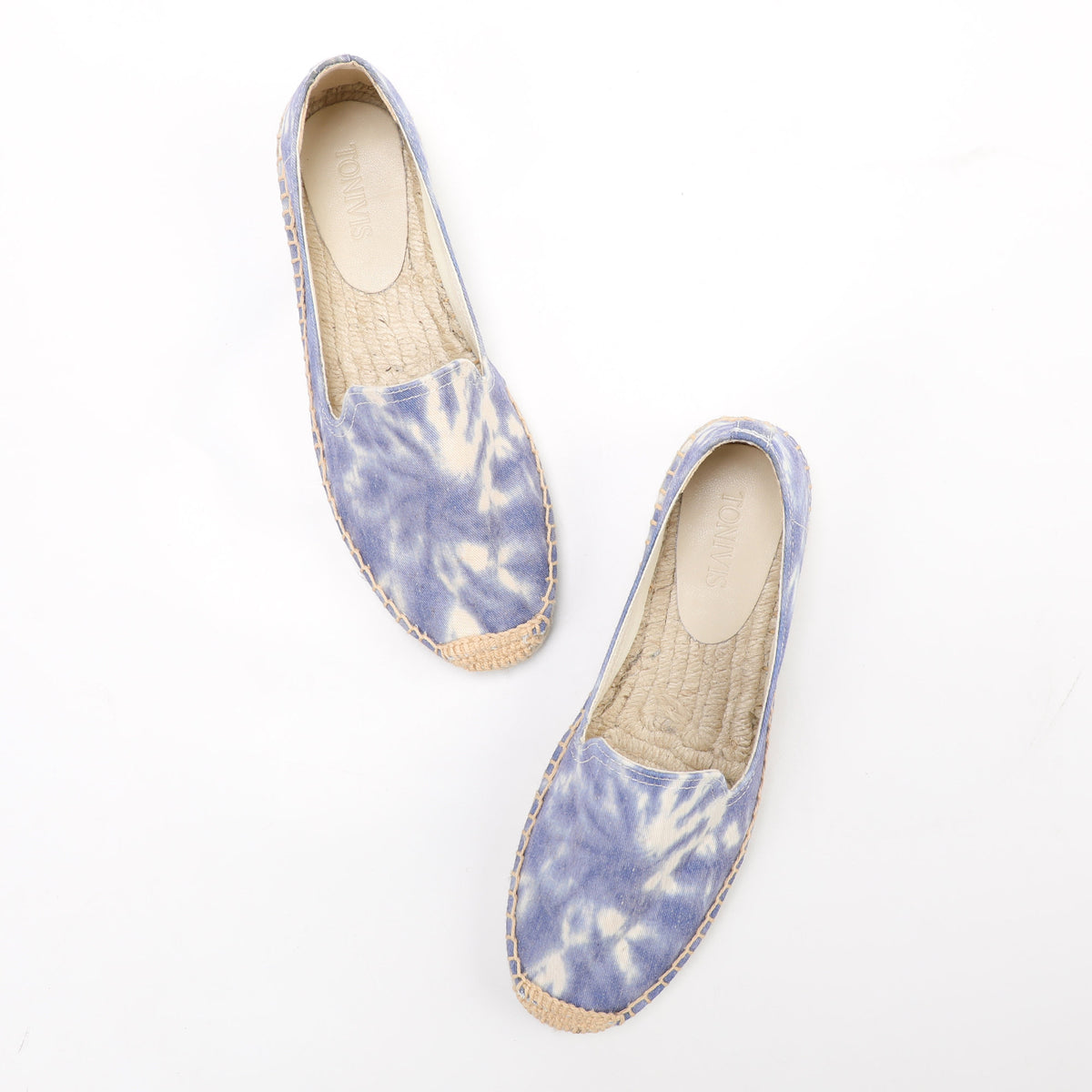 Blue women's espadrille flats, W-F673, photo 8