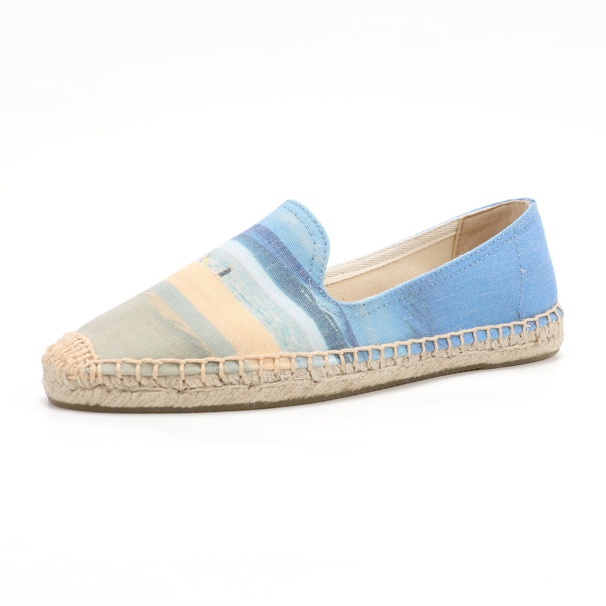 Blue women's espadrille flats, W-F674, photo 1