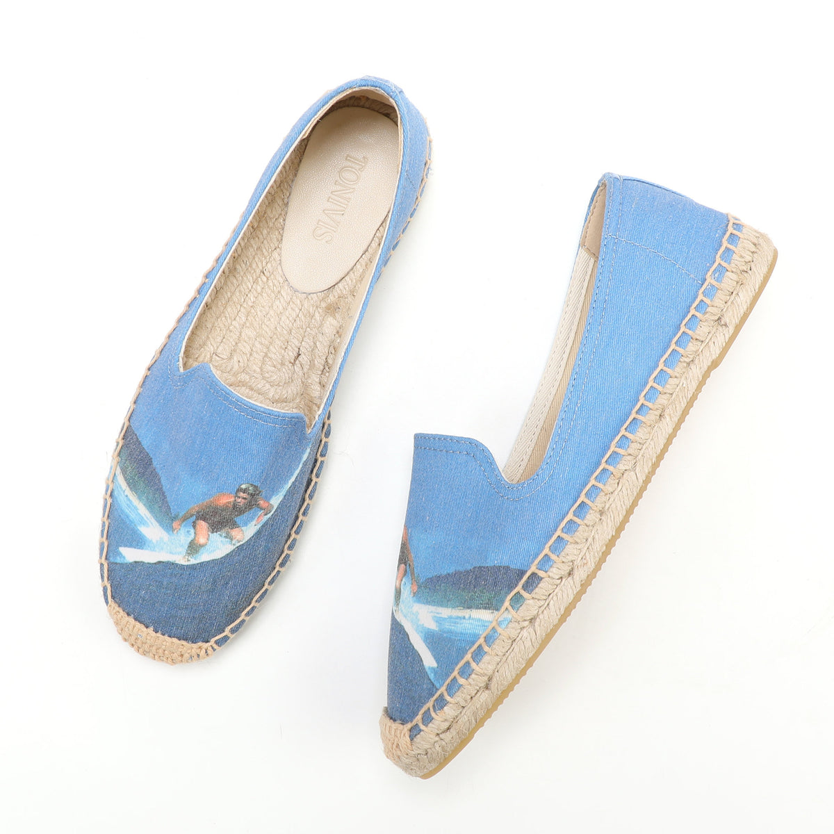 W-F676 women's espadrille flats, product photo