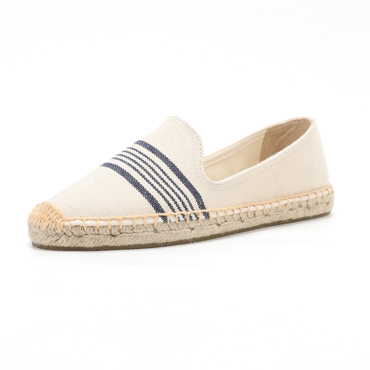 Beige Blue women's espadrille flats, W-F679, photo 1