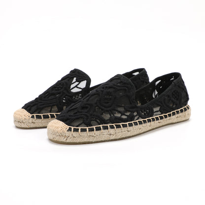 Black women's espadrille flats, W-F690, photo 1