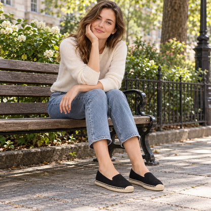 W-F693 women's espadrille flats, product photo