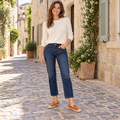 W-F694 women's espadrille flats, product photo