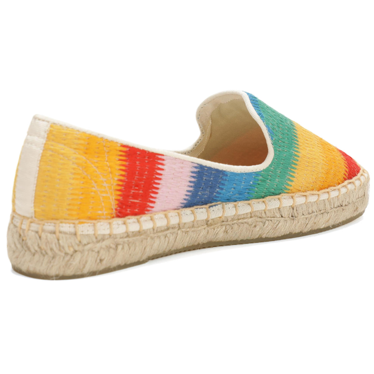 Orange Stripes women's platform espadrilles, style W-P10000