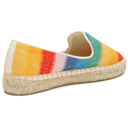Orange Stripes women's platform espadrilles, style W-P10000