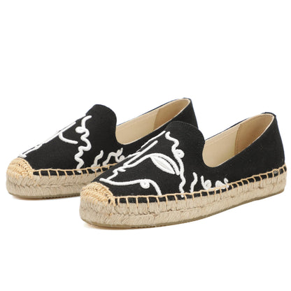 Black Face women's platform espadrilles, style W-P10005