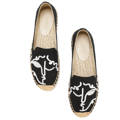 Black Face women's platform espadrilles, style W-P10005