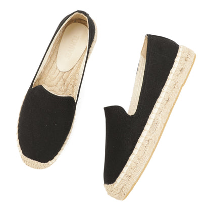 Black women's platform espadrilles, style W-P10007