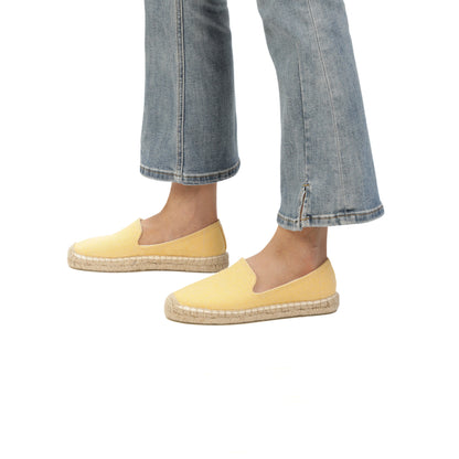 Lemon Yellow women's platform espadrilles, style W-P20262