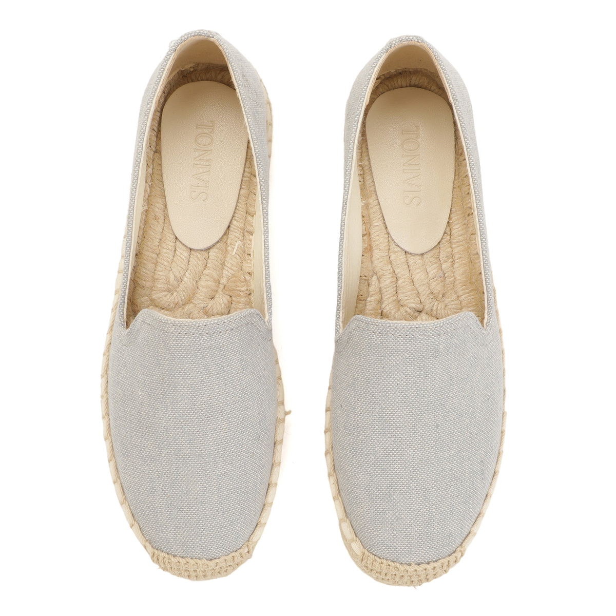 Light Gray women's platform espadrilles, style W-P20264