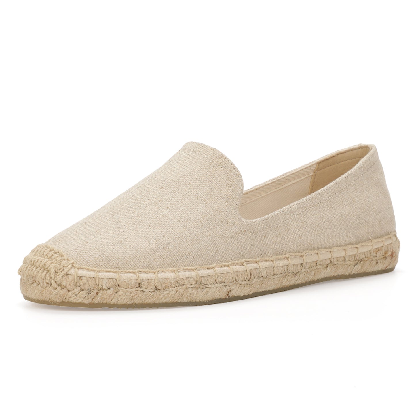 TONIVIS Women's Linen Beige espadrille flats image 3