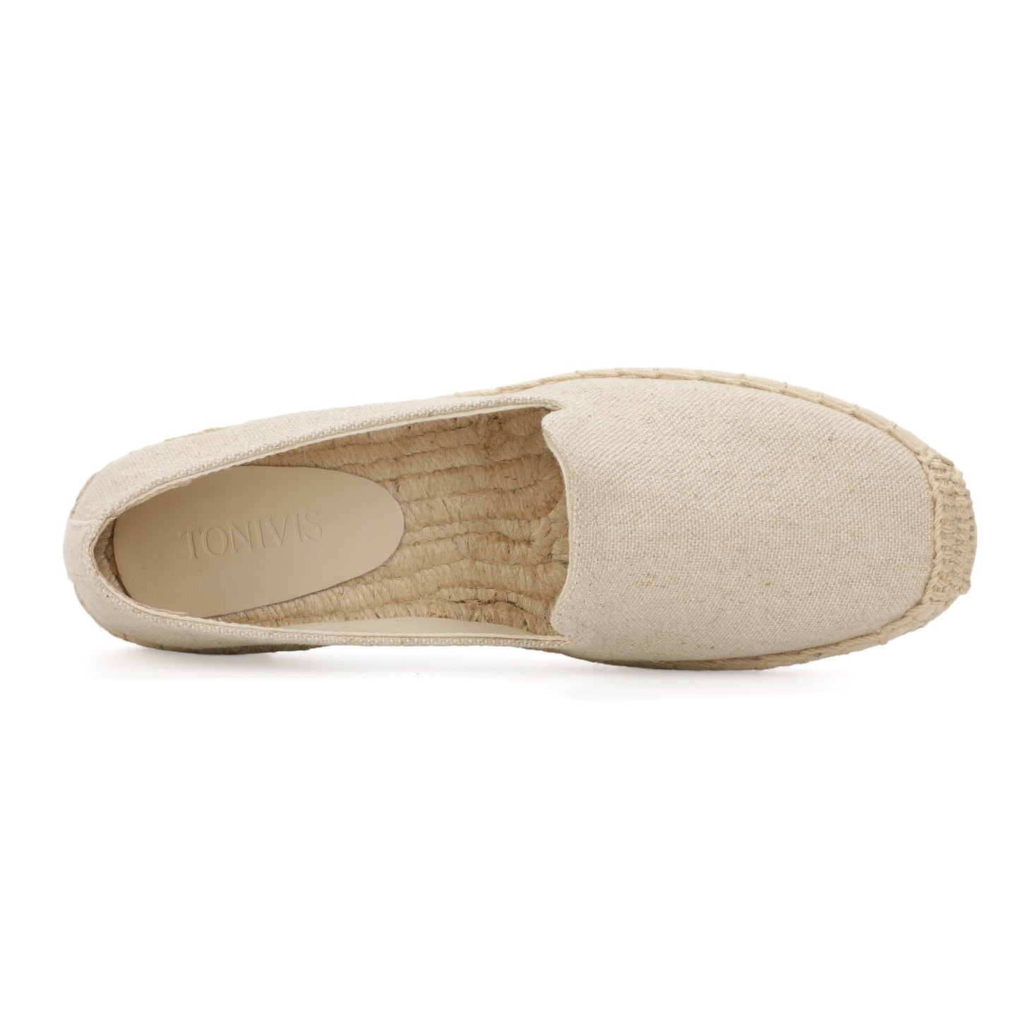 TONIVIS Women's Linen Beige espadrille flats image 7