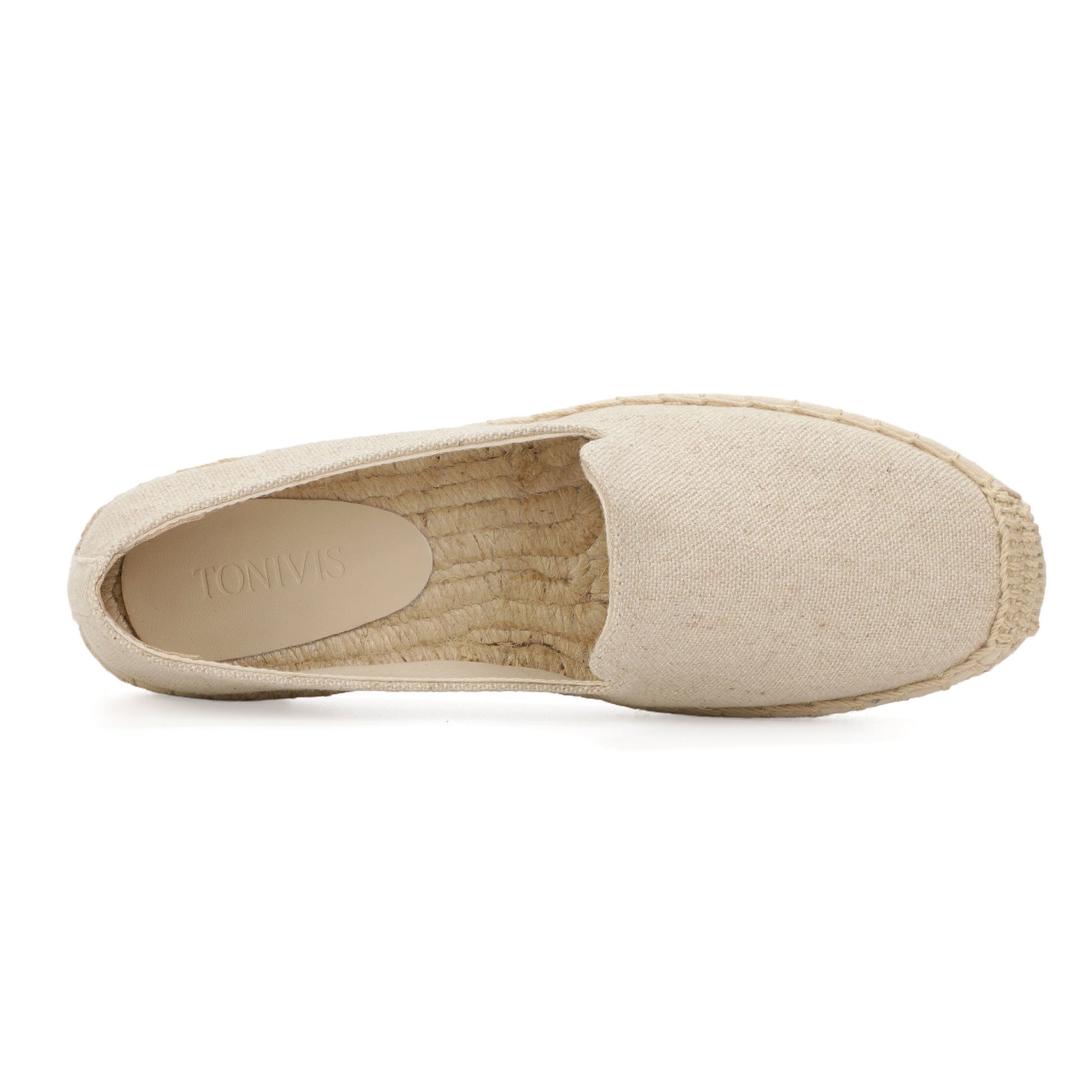 TONIVIS Women's Linen Beige espadrille flats image 7