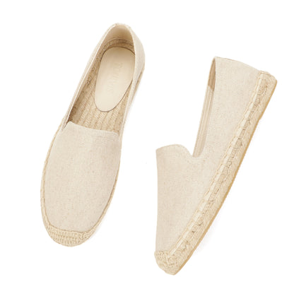 TONIVIS Women's Linen Beige espadrille flats image 8