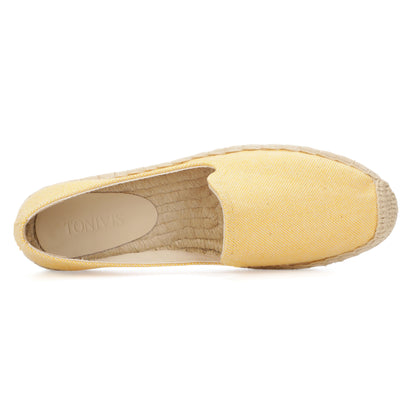 TONIVIS Women's Lemon Yellow espadrille flats image 7