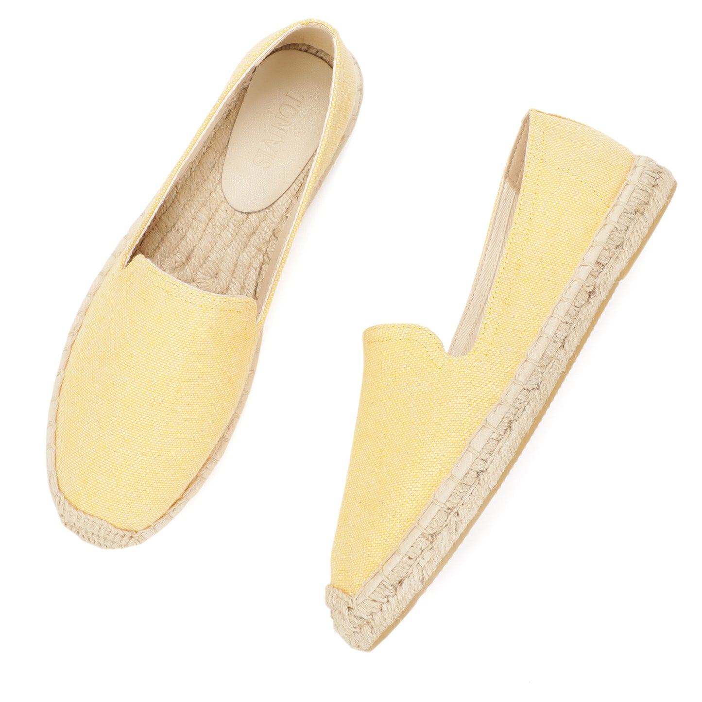 TONIVIS Women's Lemon Yellow espadrille flats image 8
