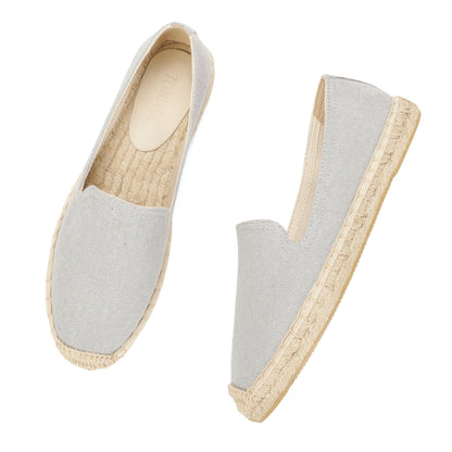 TONIVIS Women's Linen Gray espadrille flats image 8