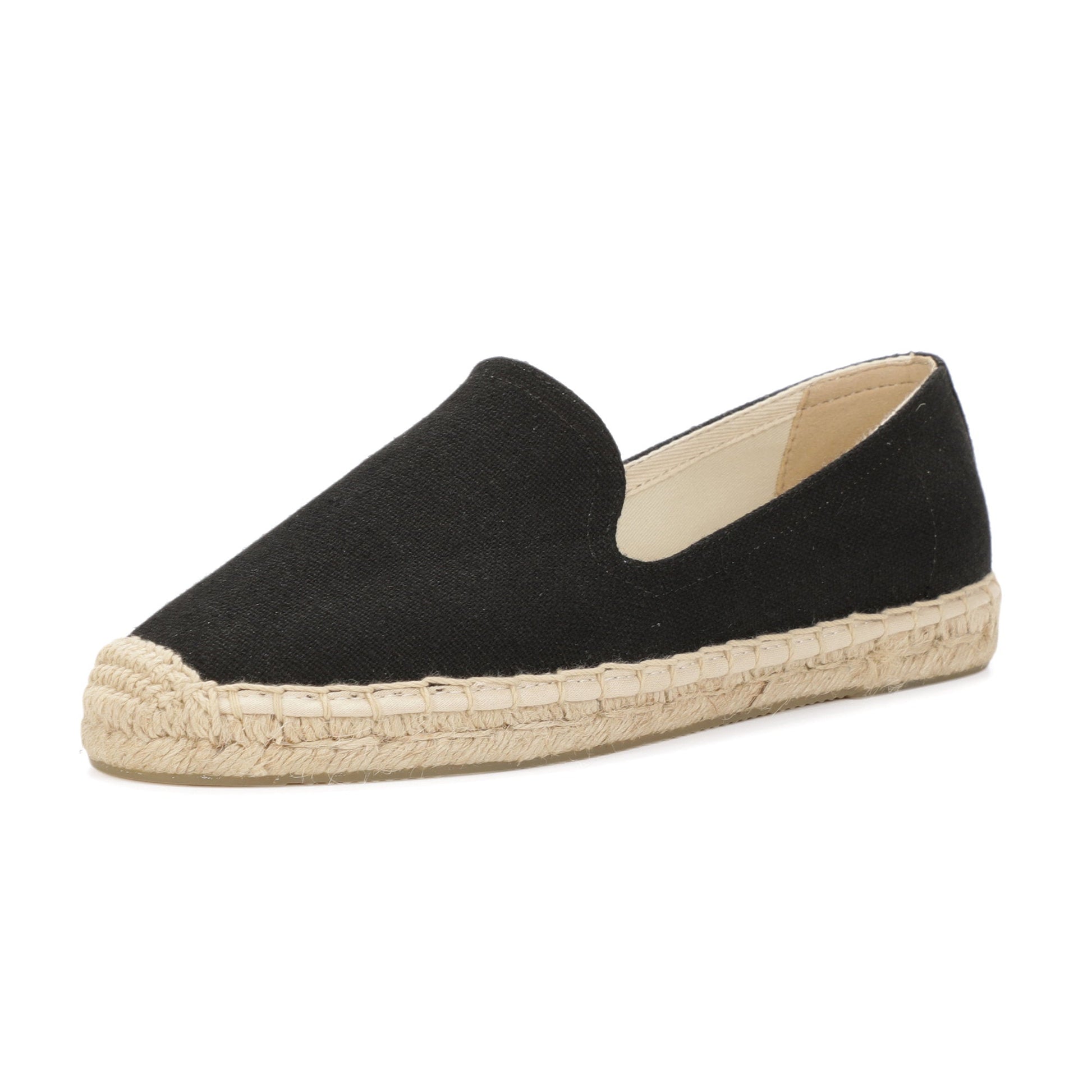TONIVIS Women's Linen Black espadrille flats image 2