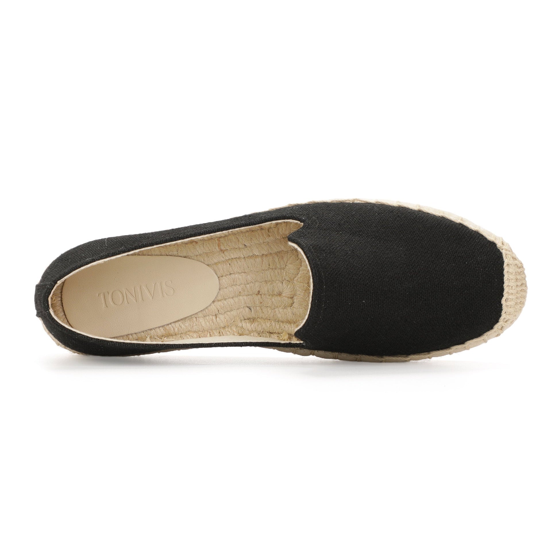 TONIVIS Women's Linen Black espadrille flats image 6