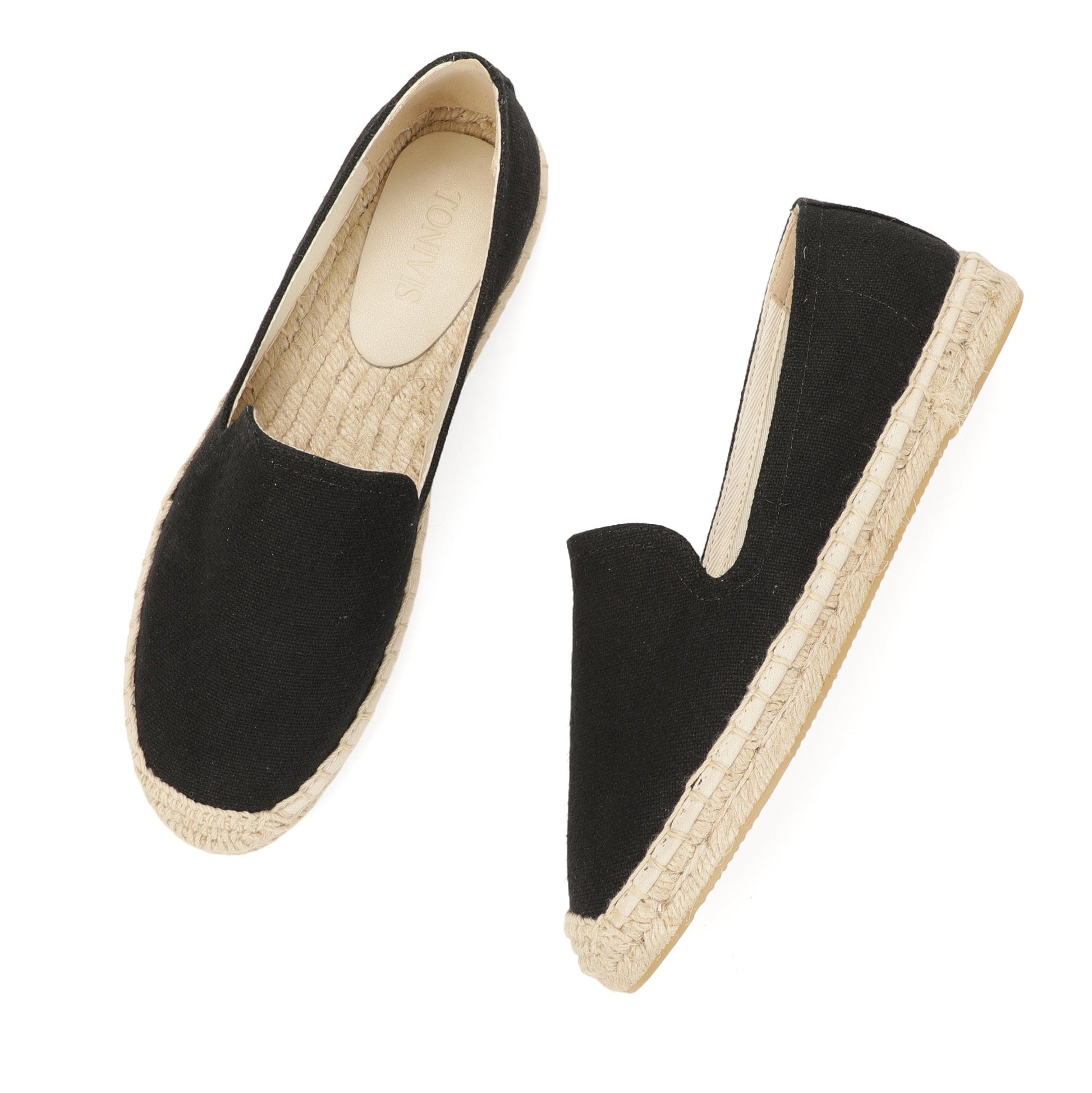 TONIVIS Women's Linen Black espadrille flats image 7