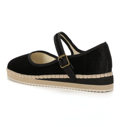 Women's Mary Jane Espadrilles - Black