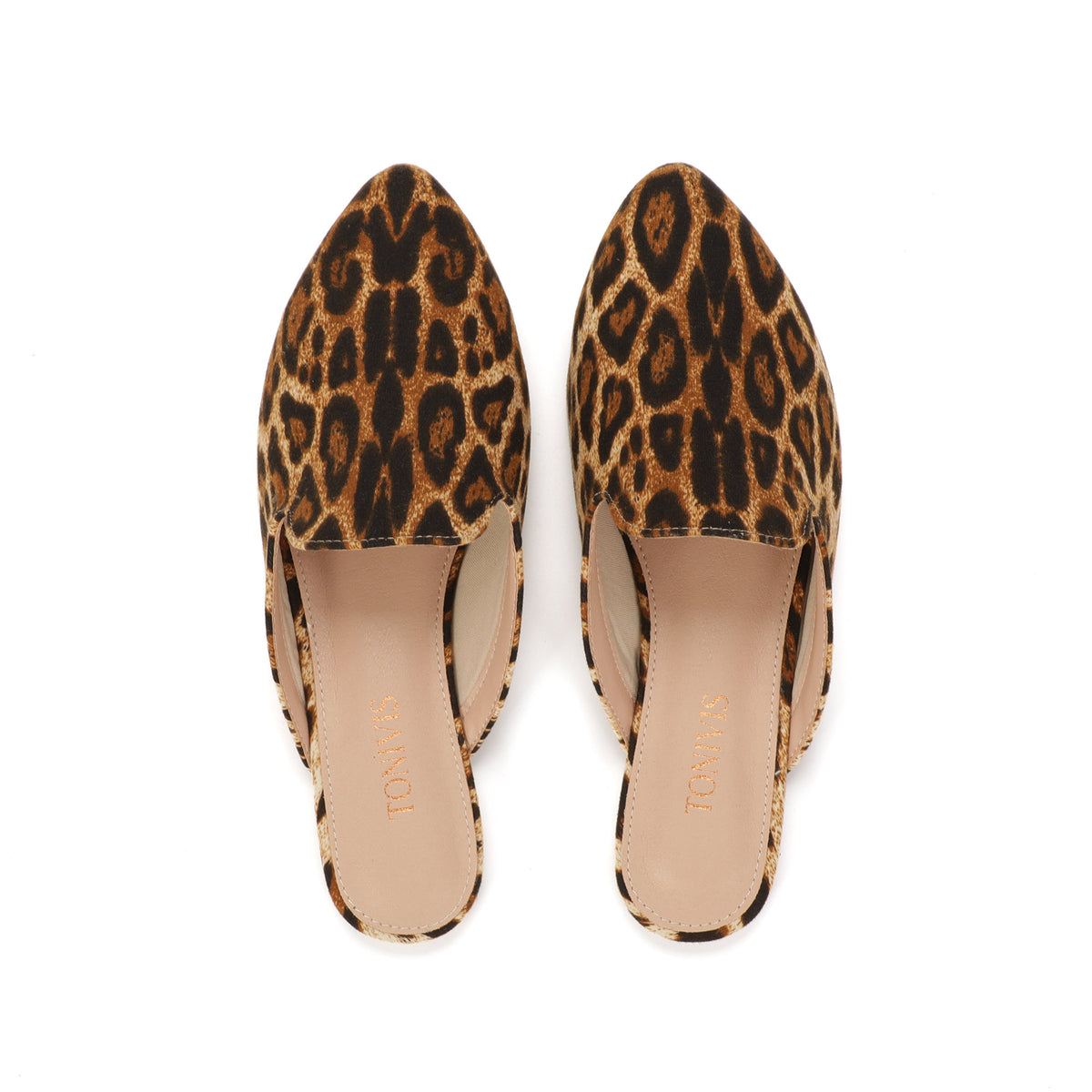 TONIVIS W-P20282 leopard print pointed-toe mules - image 2