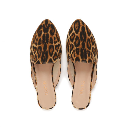 TONIVIS W-P20282 leopard print pointed-toe mules - image 2