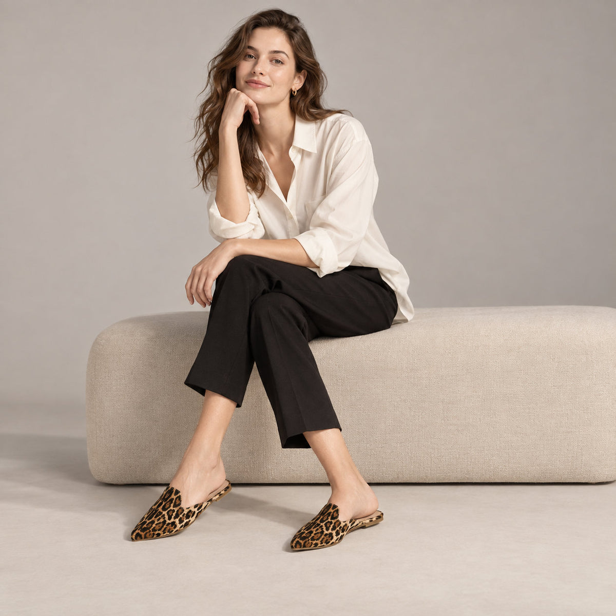 TONIVIS W-P20282 leopard print pointed-toe mules - image 9