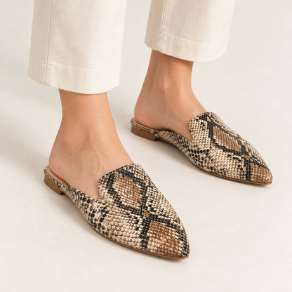TONIVIS W-P20283 snake print pointed-toe mules - image 10