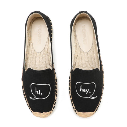 Black Hi women's platform espadrilles, style W-P9871