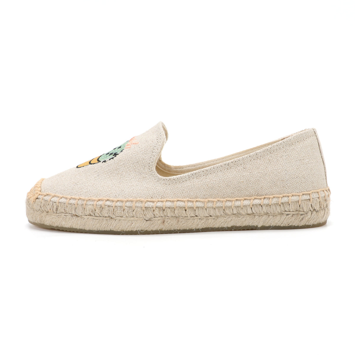 Beige Potted Cactus women's platform espadrilles, style W-P9875