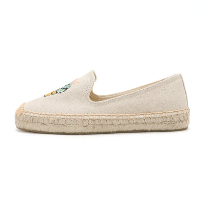 Beige Potted Cactus women's platform espadrilles, style W-P9875