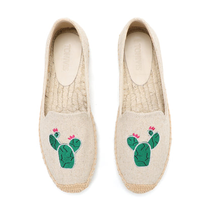 Beige Cactus women's platform espadrilles, style W-P9876