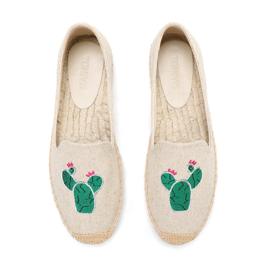 Beige Cactus women's platform espadrilles, style W-P9876