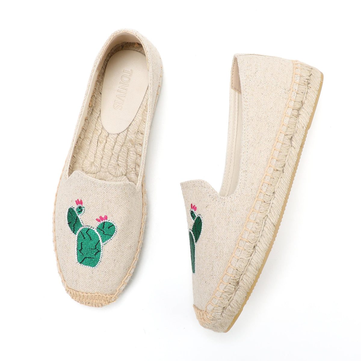 Beige Cactus women's platform espadrilles, style W-P9876