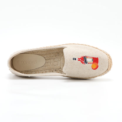 Beige Juice women's platform espadrilles, style W-P9877