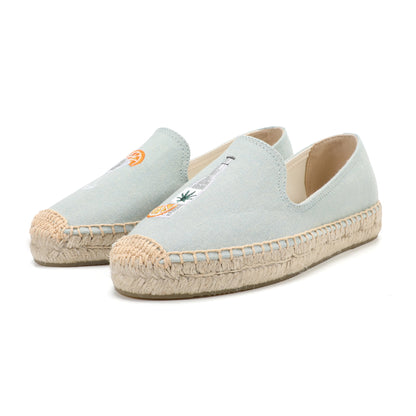 Light Blue Drink women's platform espadrilles, style W-P9878