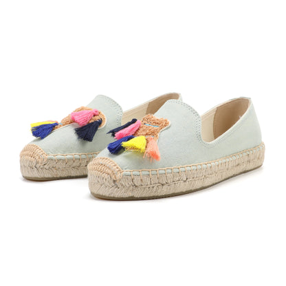Light Blue Horse women's platform espadrilles, style W-P9879