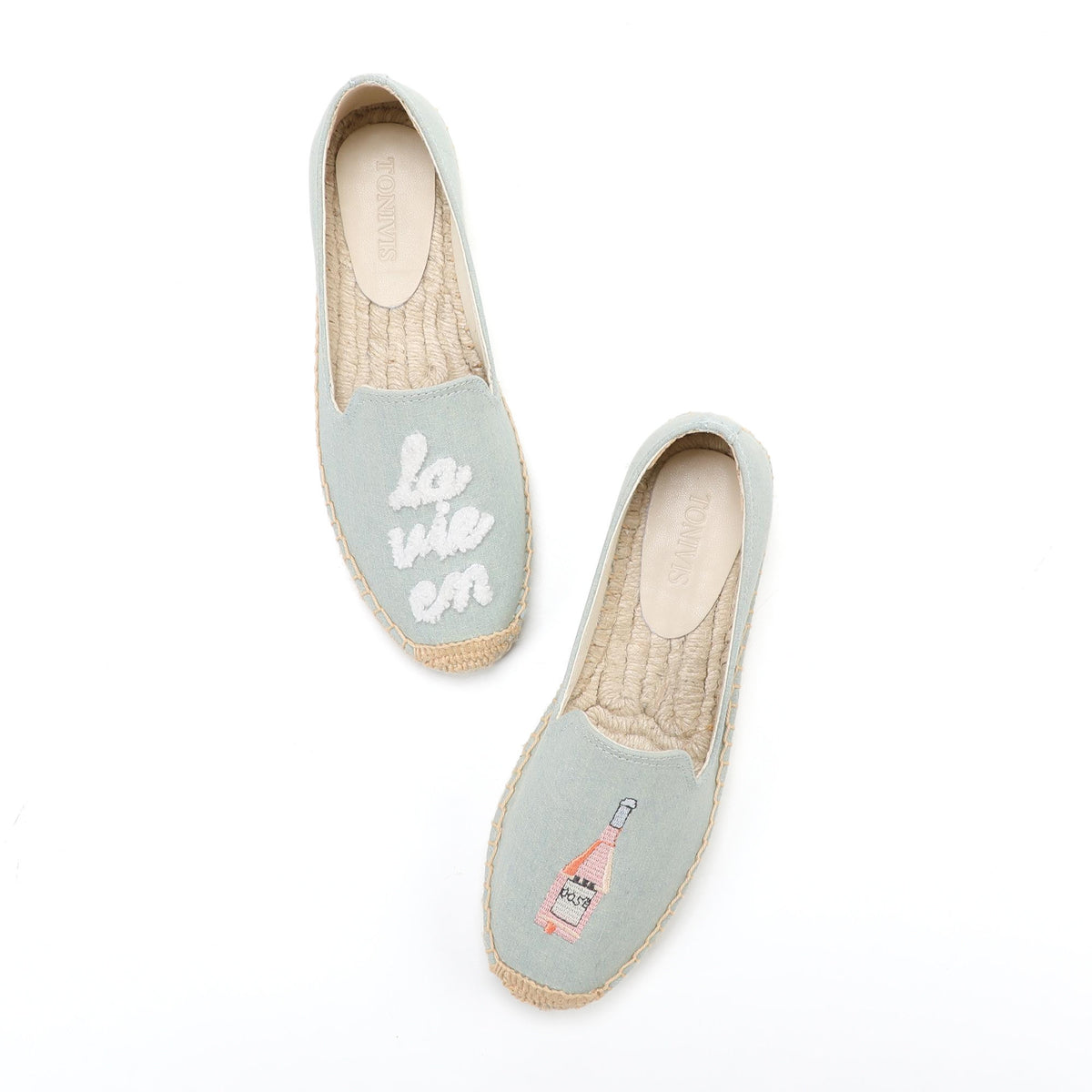 Light Blue Bottle women's platform espadrilles, style W-P9883