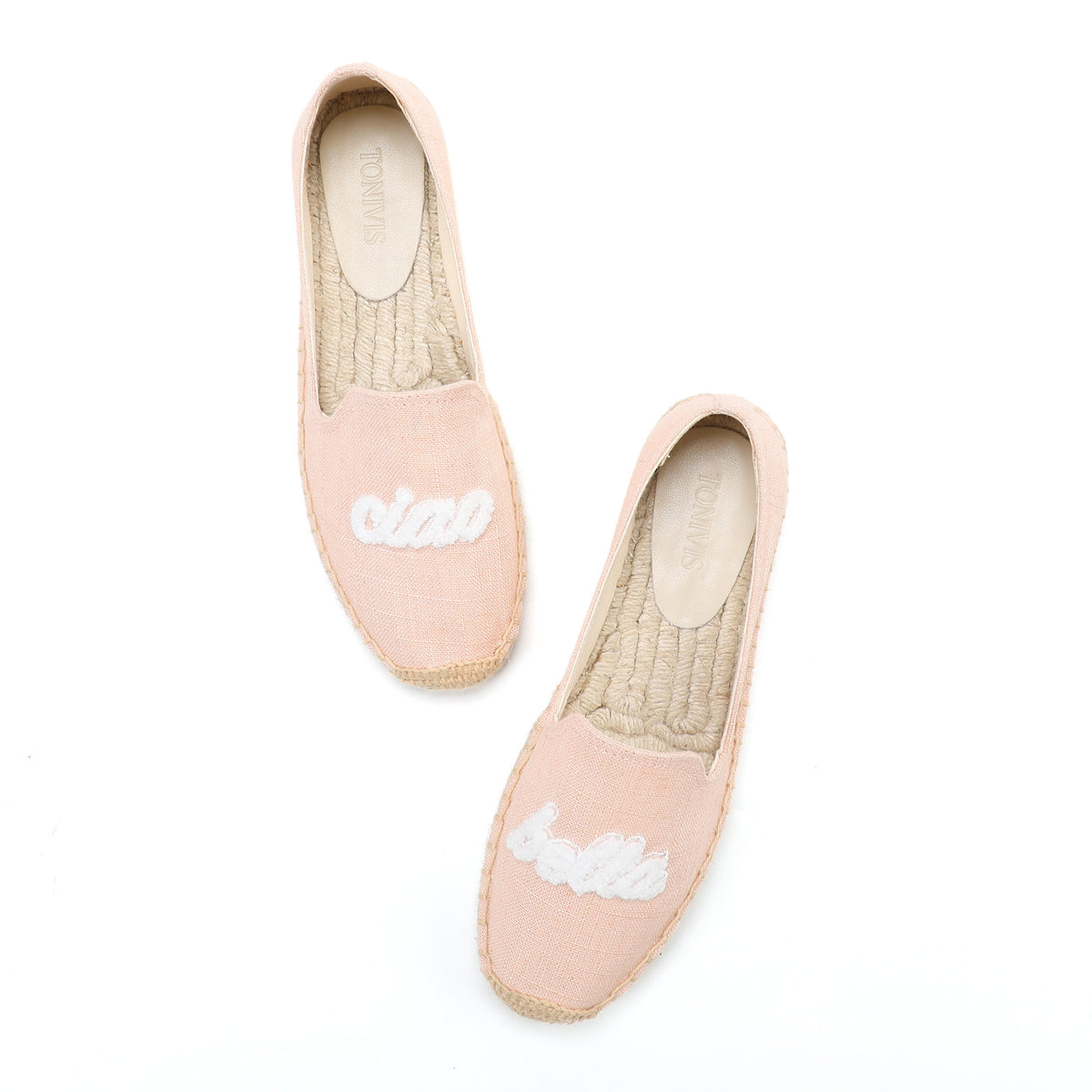 Pink Letters women's platform espadrilles, style W-P9887