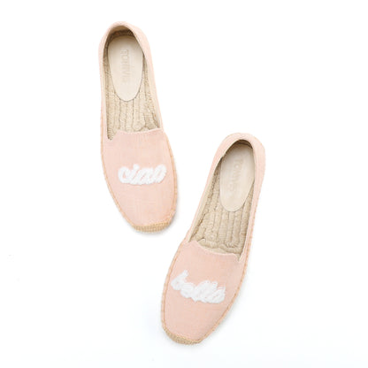 Pink Letters women's platform espadrilles, style W-P9887