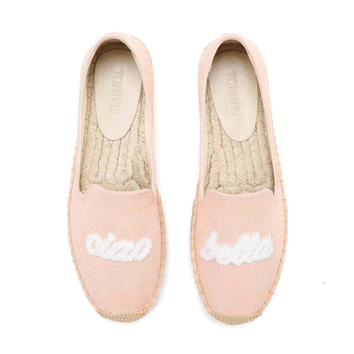 Pink Letters women's platform espadrilles, style W-P9887
