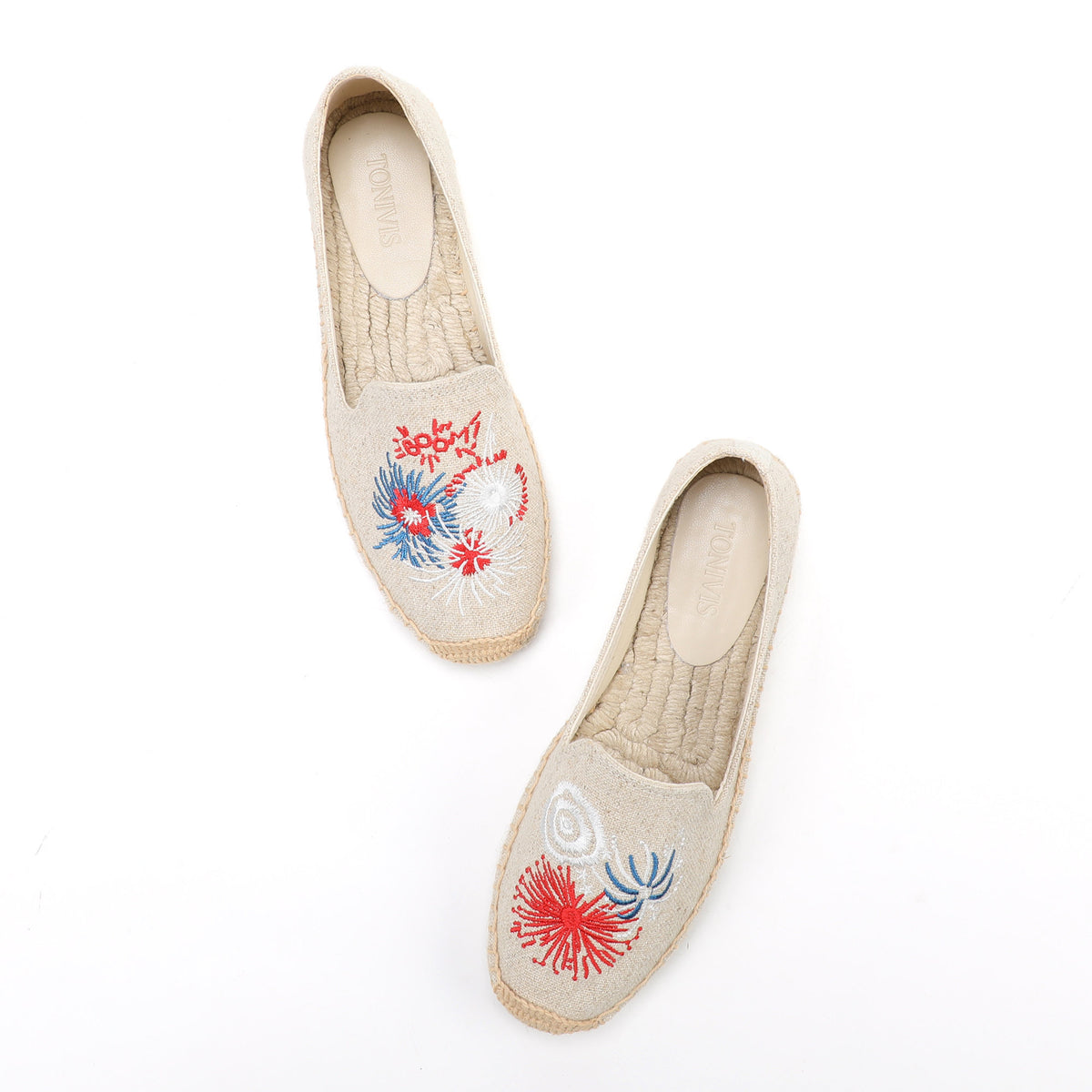 Beige Fireworks women's platform espadrilles, style W-P9889