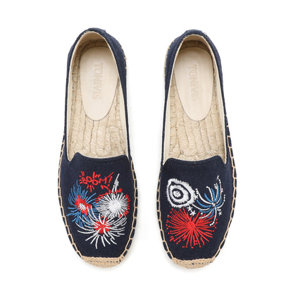 Blue Fireworks women's platform espadrilles, style W-P9890